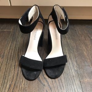 Jeffery Campbell black suede sling back